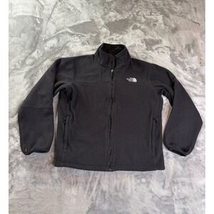 The North Face Jacket Mens M Black Full Zip Zippered Pockets
